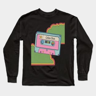 vintage cassette tape Celine Dion Long Sleeve T-Shirt